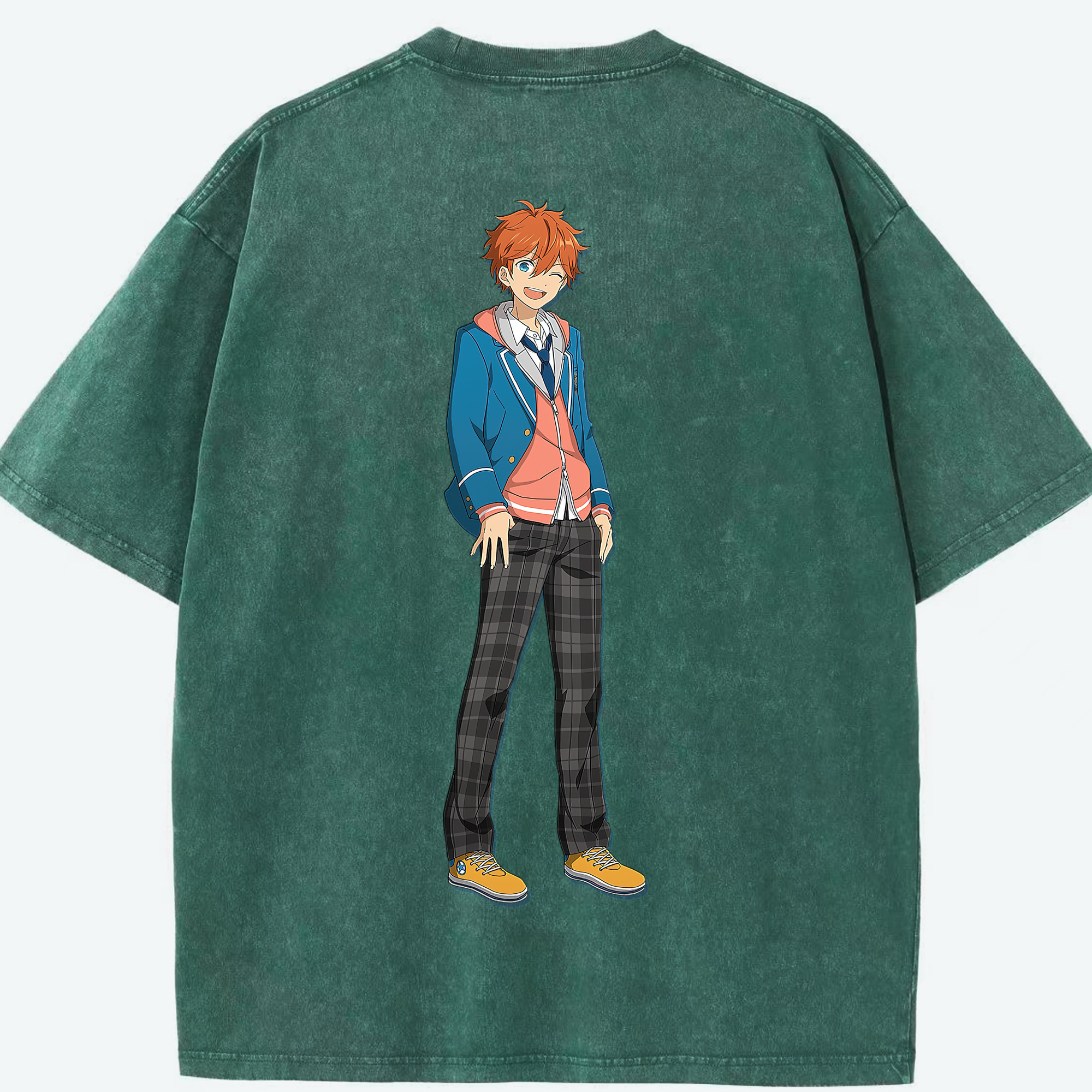 （画像用） あんさんぶるスターズ! Ensemble Stars 綿100% ヴィンテージ風 半袖Tシャツ（背面プリント）